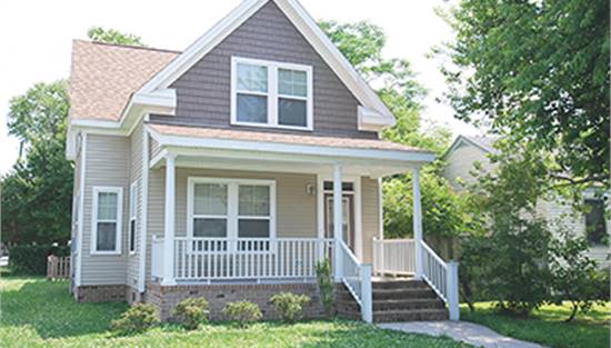 Charming Front View Featuring Lovely Front Porch